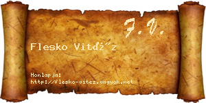 Flesko Vitéz névjegykártya